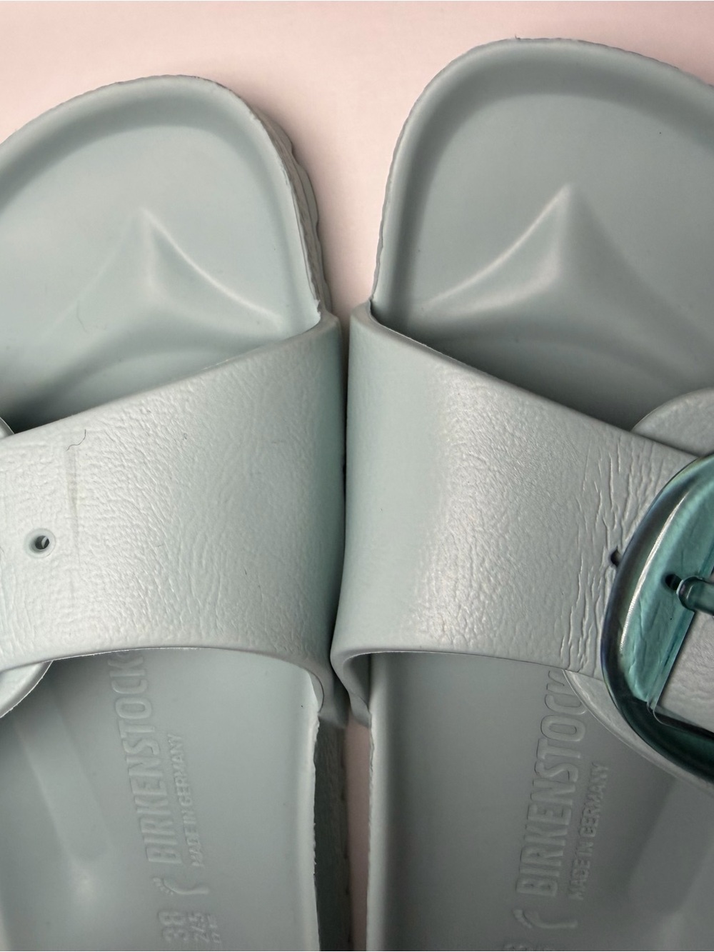 Birkenstock Madrid EVA Slide - Mint Green with Teal Buckle - Picture 4 of 4